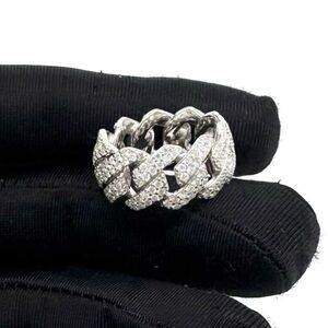 925 Silver, 2.6CTW Moissanite Miami Cuban Ring